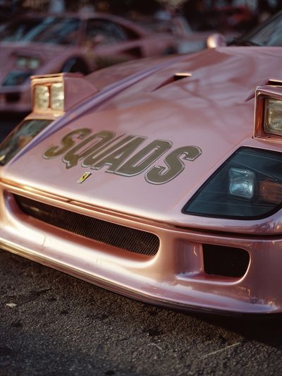 Pink Sports Car Photography Poster. poster print