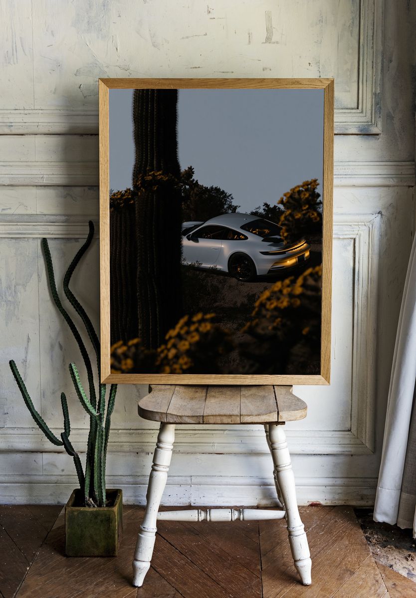 Desert Porsche 911 GT3 Photography Poster. room preview