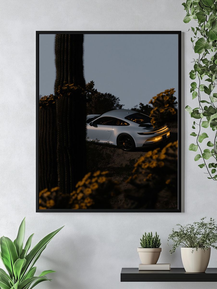 Desert Porsche 911 GT3 Photography Poster. — room view 4