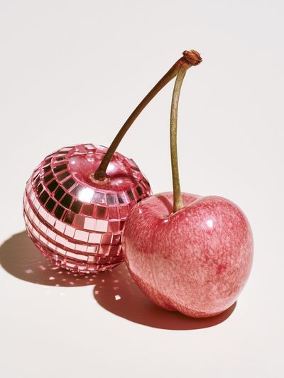 Pink Cherry Still Life Photography Poster.