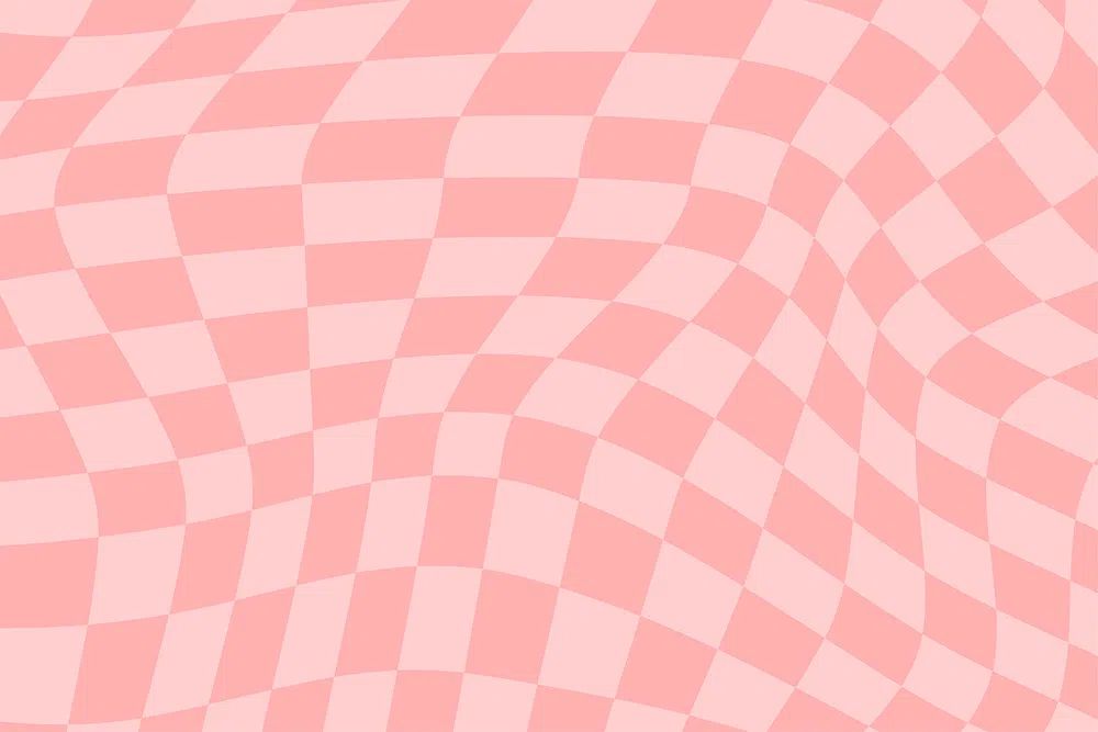 Pink Checkered Pattern Poster. poster detail