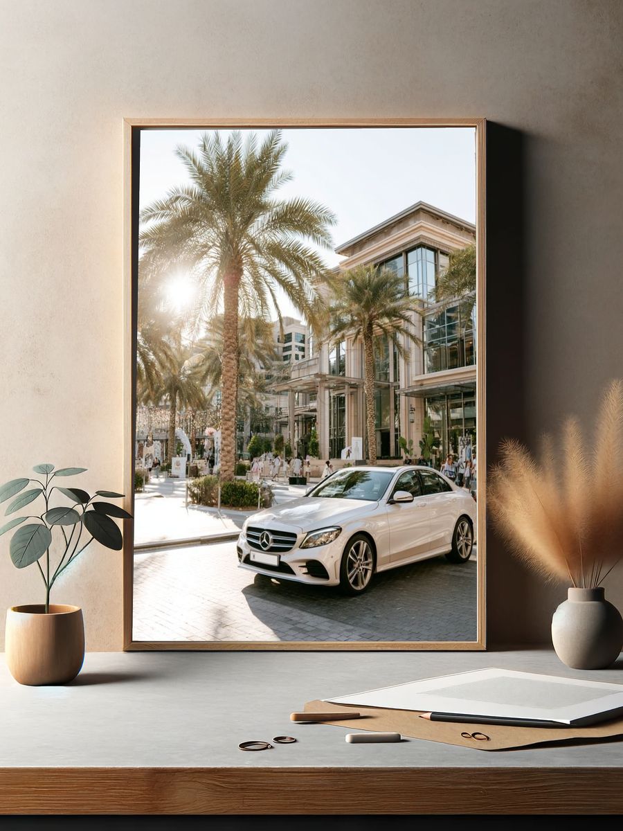Palm Boulevard Luxury Car Poster. — room view 2