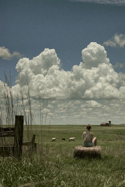Pastoral Cloudscape Photography Poster. poster