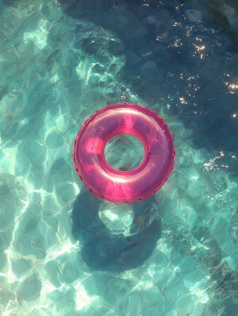 Pink Pool Float — Photography Print. poster — photography art