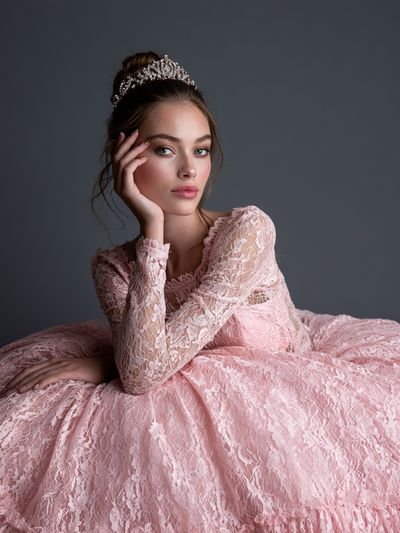 Pink Gown Portrait Photography Poster.