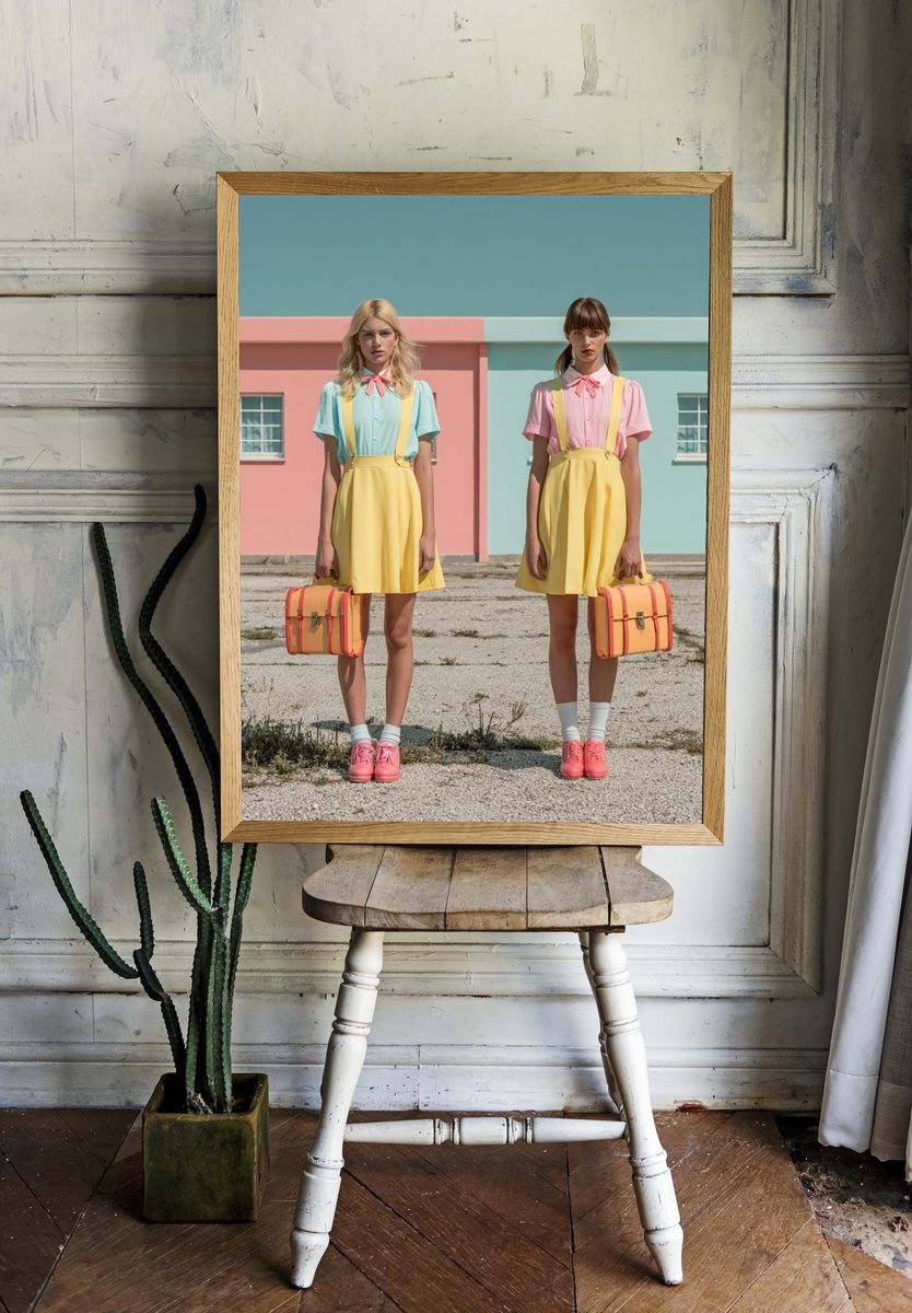 Pastel Fashion Portrait Poster. — room view 1