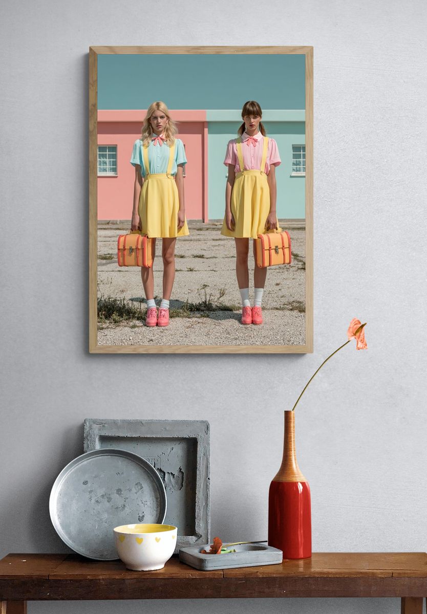 Pastel Fashion Portrait Poster. — room view 3