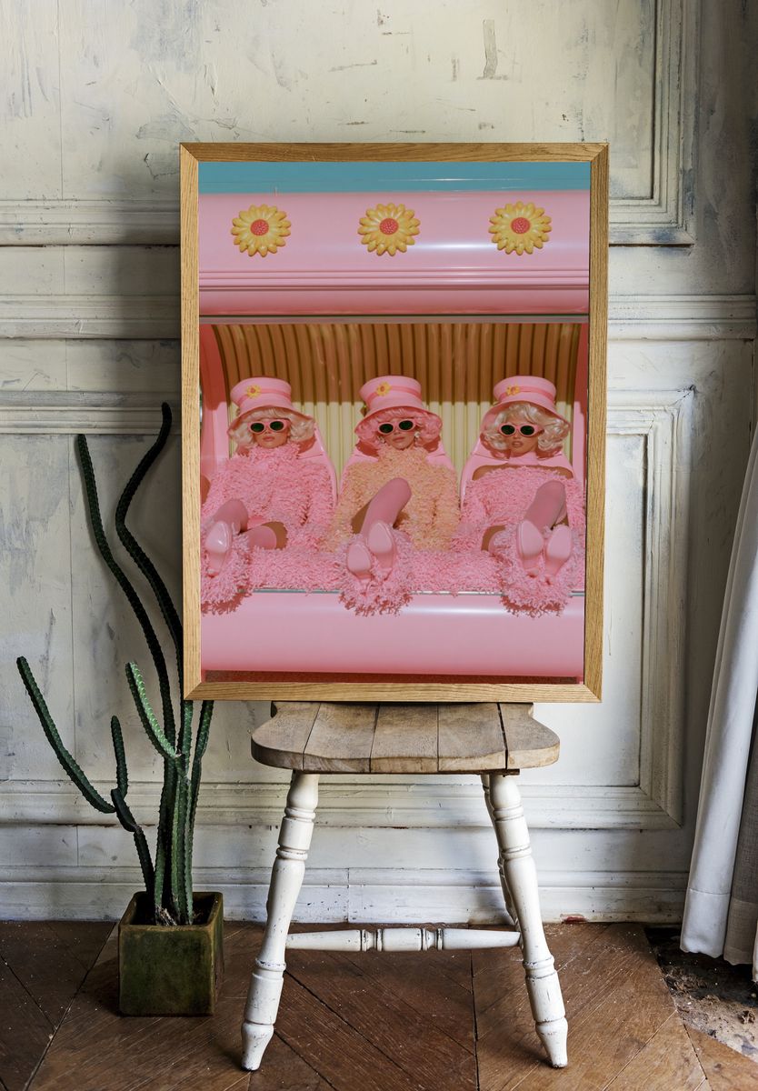 Pink Pop Fashion Photography Poster. — room view 1