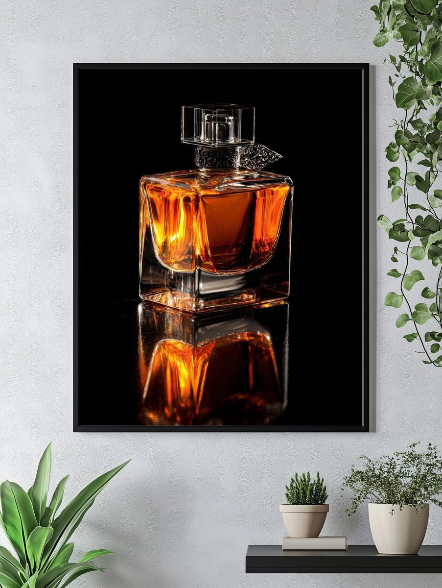 Elegant Perfume Bottle — Photography Print. — room view 4