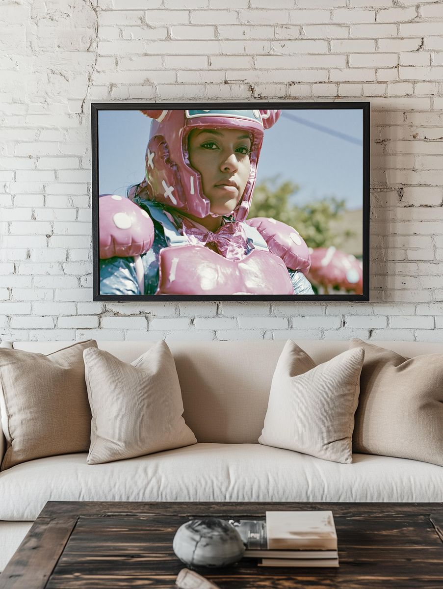 Pink Fighter Portrait Poster. — room view 1