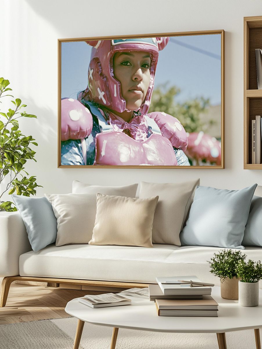 Pink Fighter Portrait Poster. — room view 2