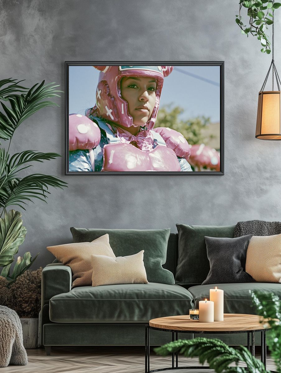 Pink Fighter Portrait Poster. — room view 4