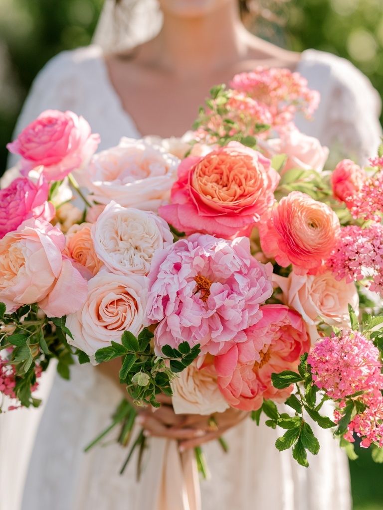 Pink Floral Bouquet Photography Poster. poster detail