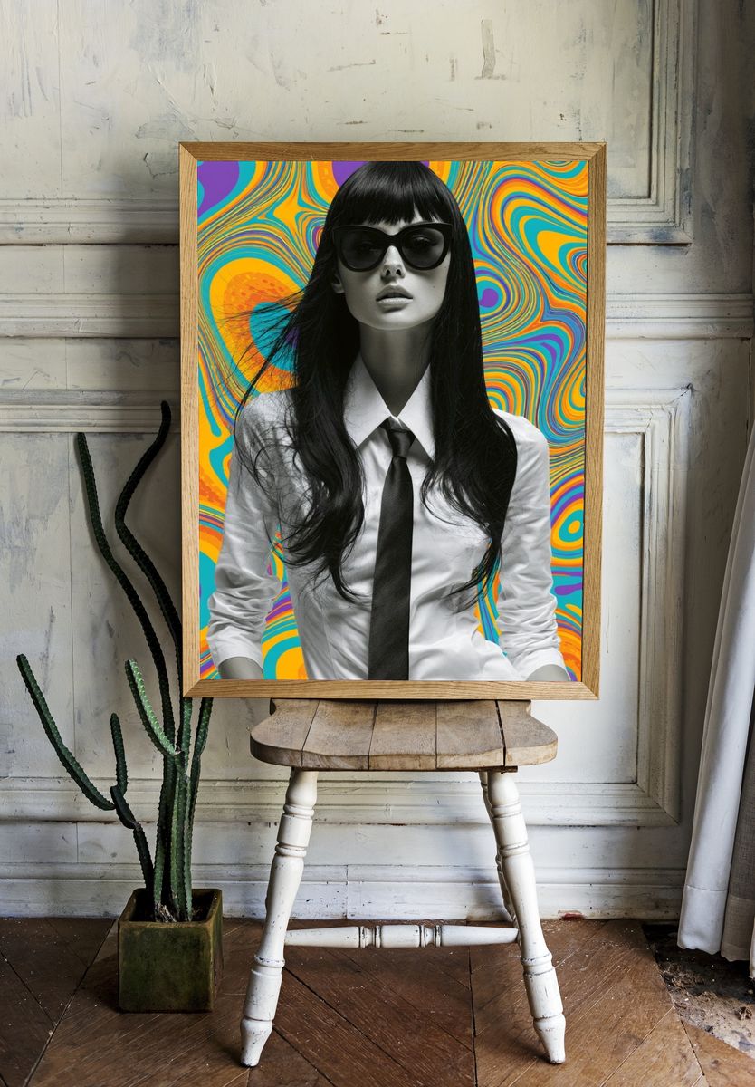 Pop Art Fashion Portrait Poster. — room view 1