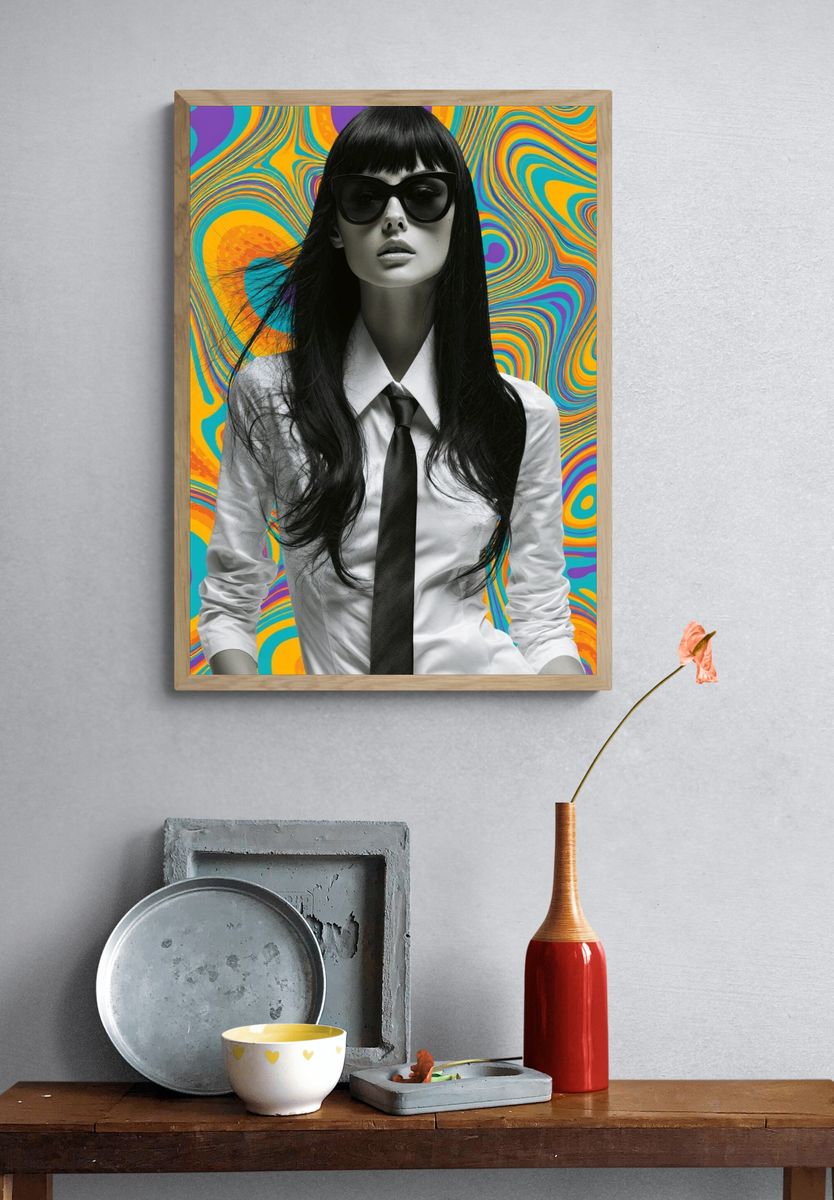 Pop Art Fashion Portrait Poster. — room view 3