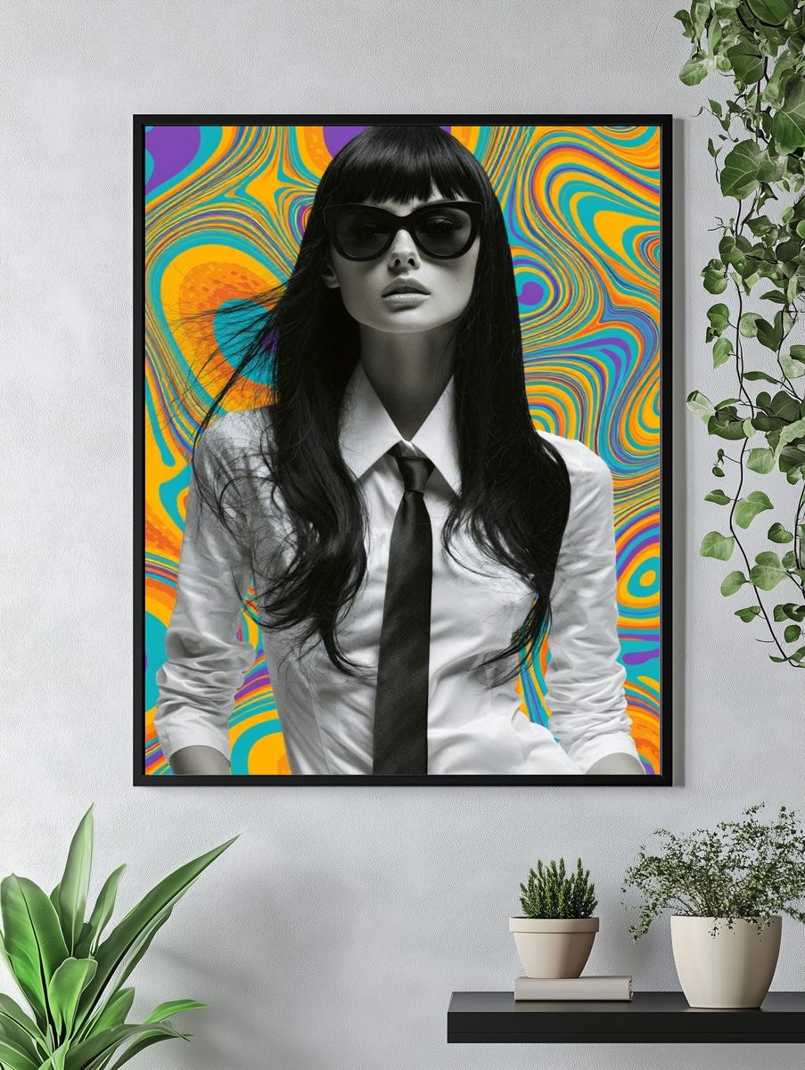 Pop Art Fashion Portrait Poster. — room view 4