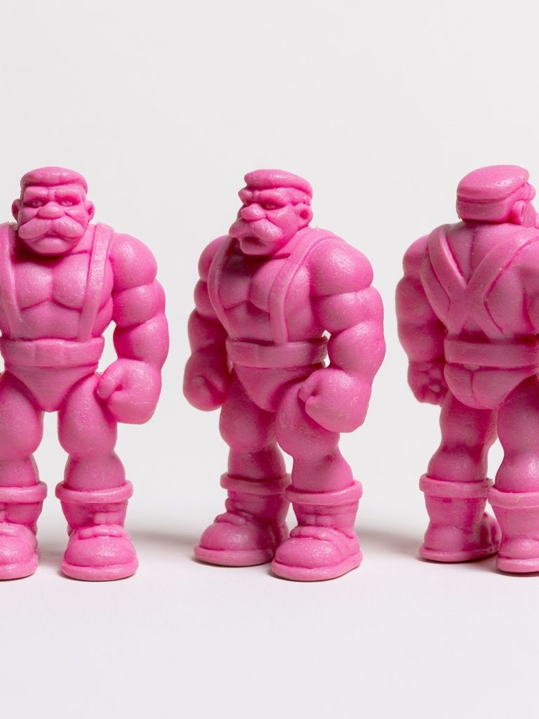 Pink Toy Figure Photography Poster. poster detail