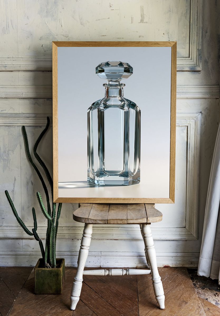 Crystal Perfume Bottle Photography Poster. — room view 1