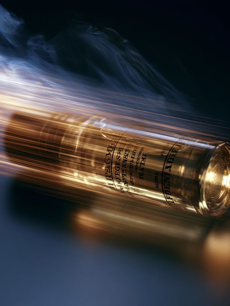 Perfume Bottle Motion Blur Photography Poster. poster detail