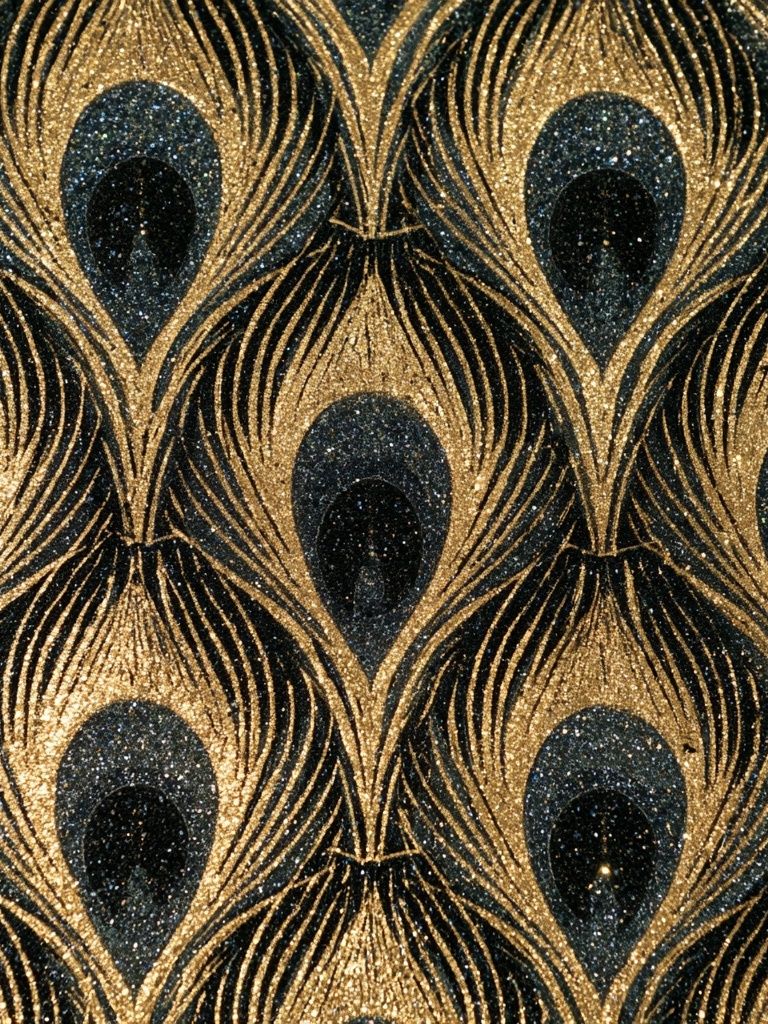 Peacock Feather Pattern Print. poster — illustration art