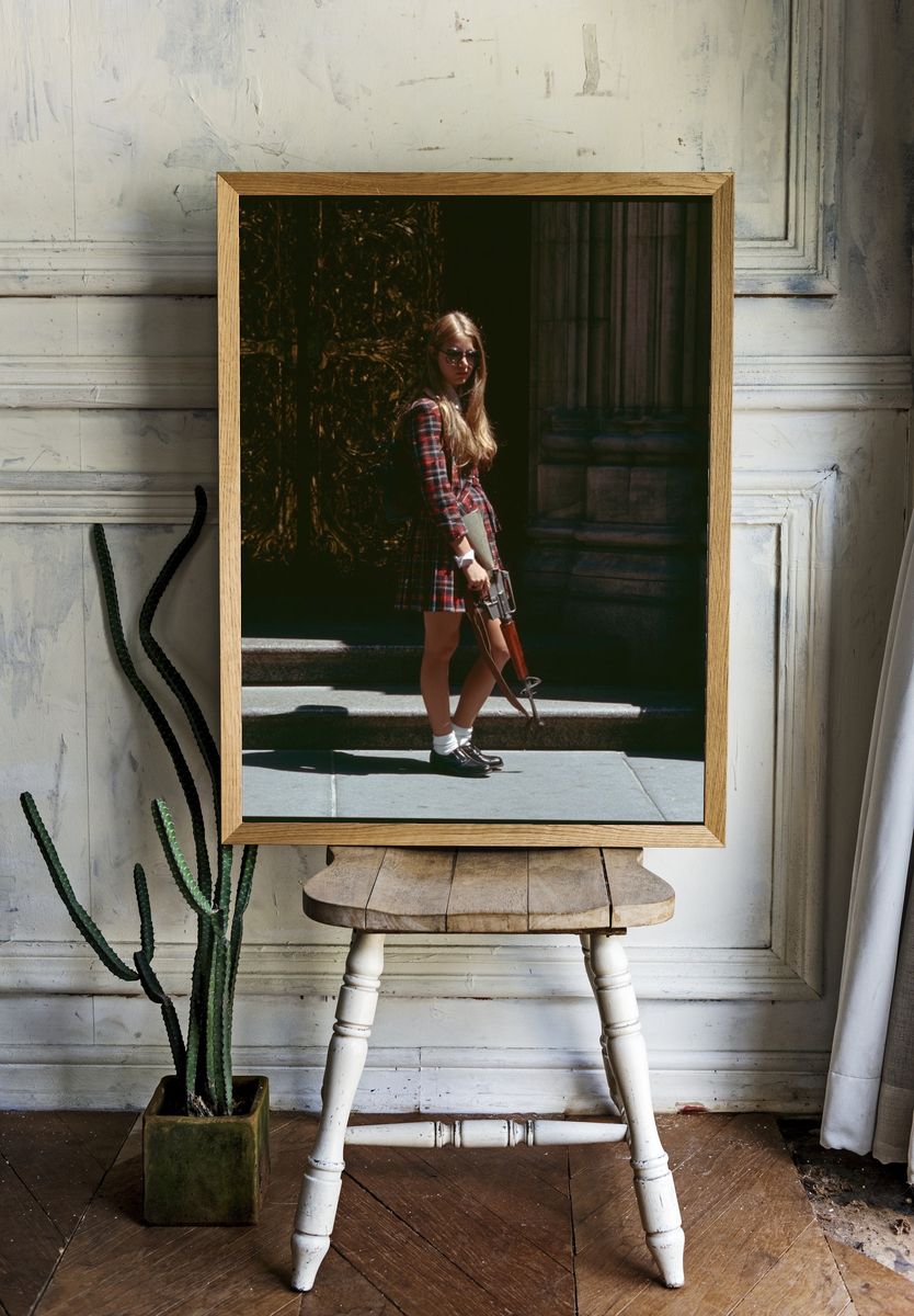 Plaid Street Portrait Poster. room preview