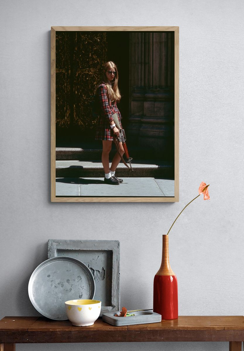 Plaid Street Portrait Poster. — room view 3