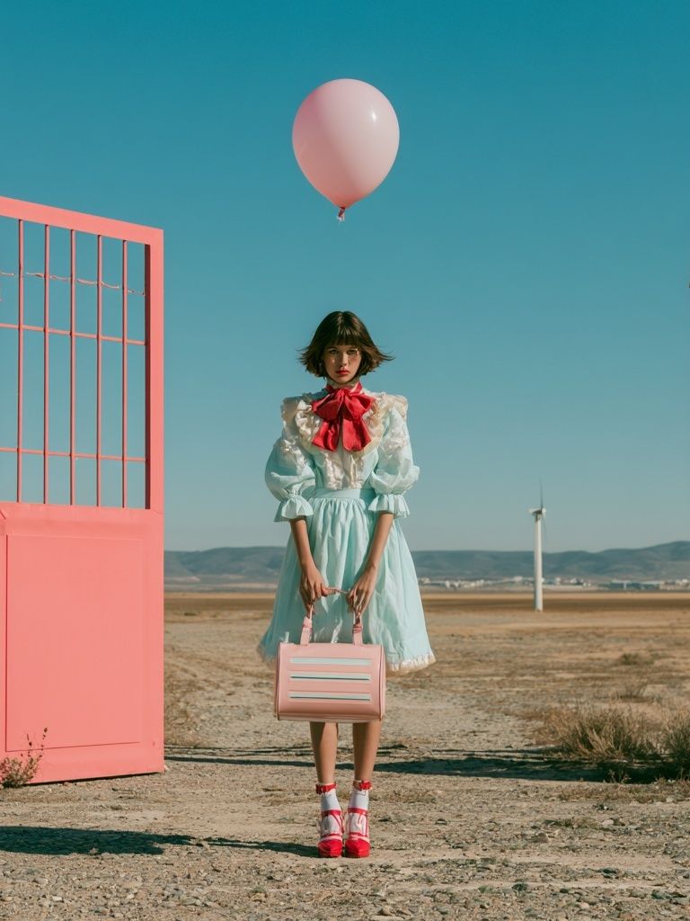 Pastel Fashion Gate Portrait Poster. poster detail
