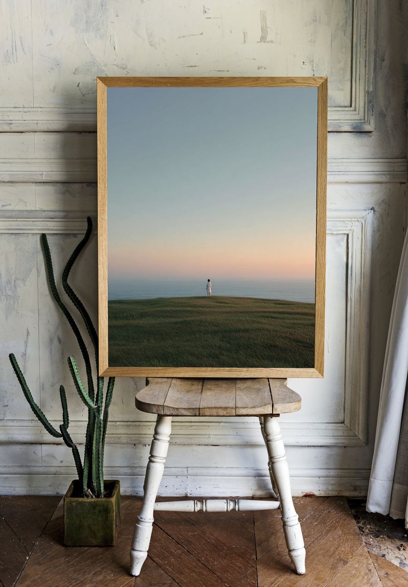 Solitary Figure at Dusk — Photography Print. — room view 1