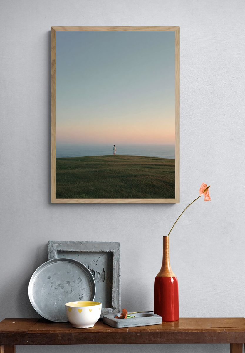 Solitary Figure at Dusk — Photography Print. — room view 3