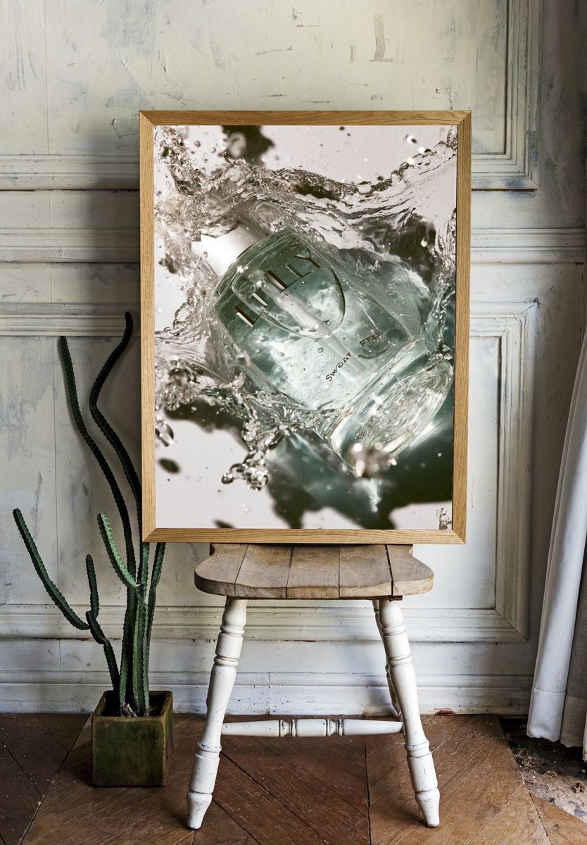Perfume Splash Photography Poster. room preview