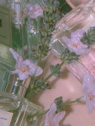 Pastel Perfume Bottles Photography Poster. poster detail