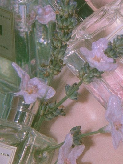 Pastel Perfume Bottles Photography Poster.