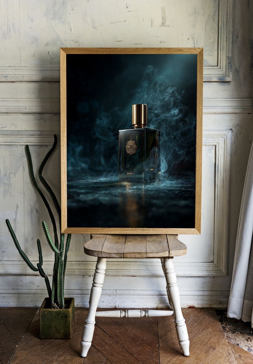 Luxury Perfume Bottle Photography Poster. room preview