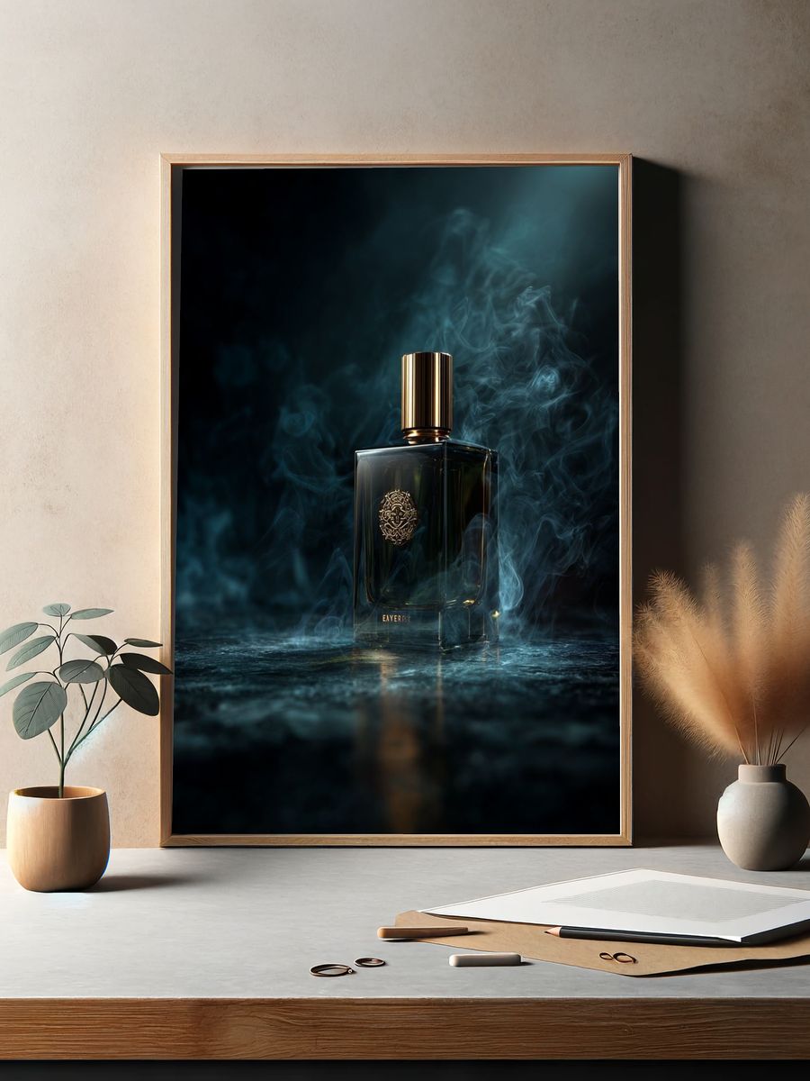 Luxury Perfume Bottle Photography Poster. — room view 2