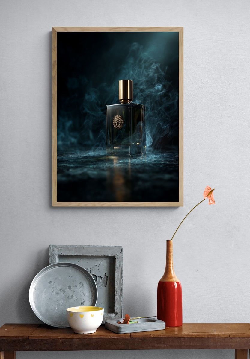 Luxury Perfume Bottle Photography Poster. — room view 3