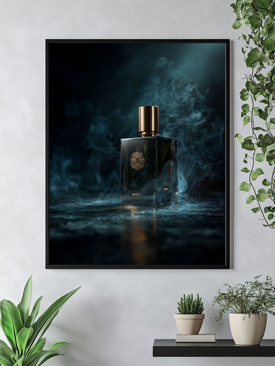 Luxury Perfume Bottle Photography Poster. — room view 4