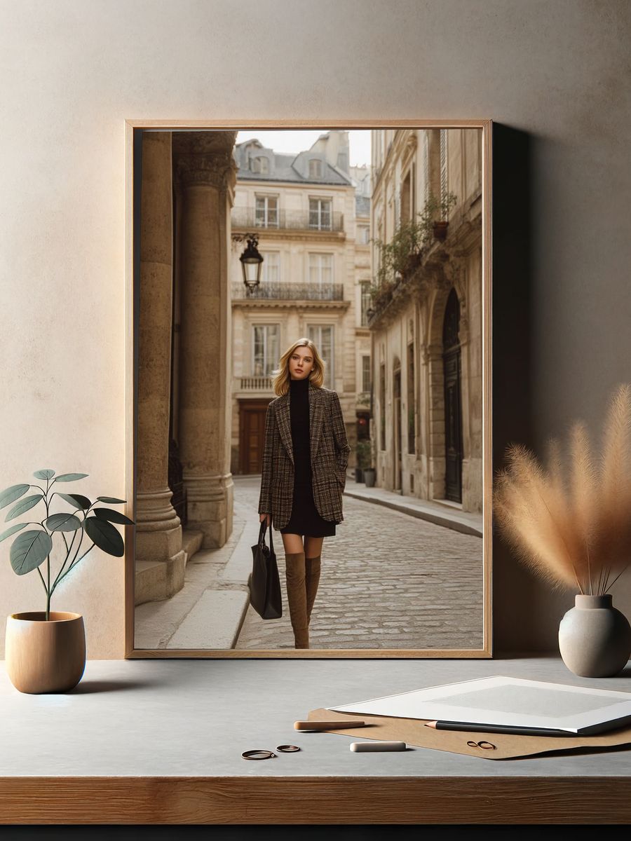 Paris Street Fashion Photography Poster. — room view 2
