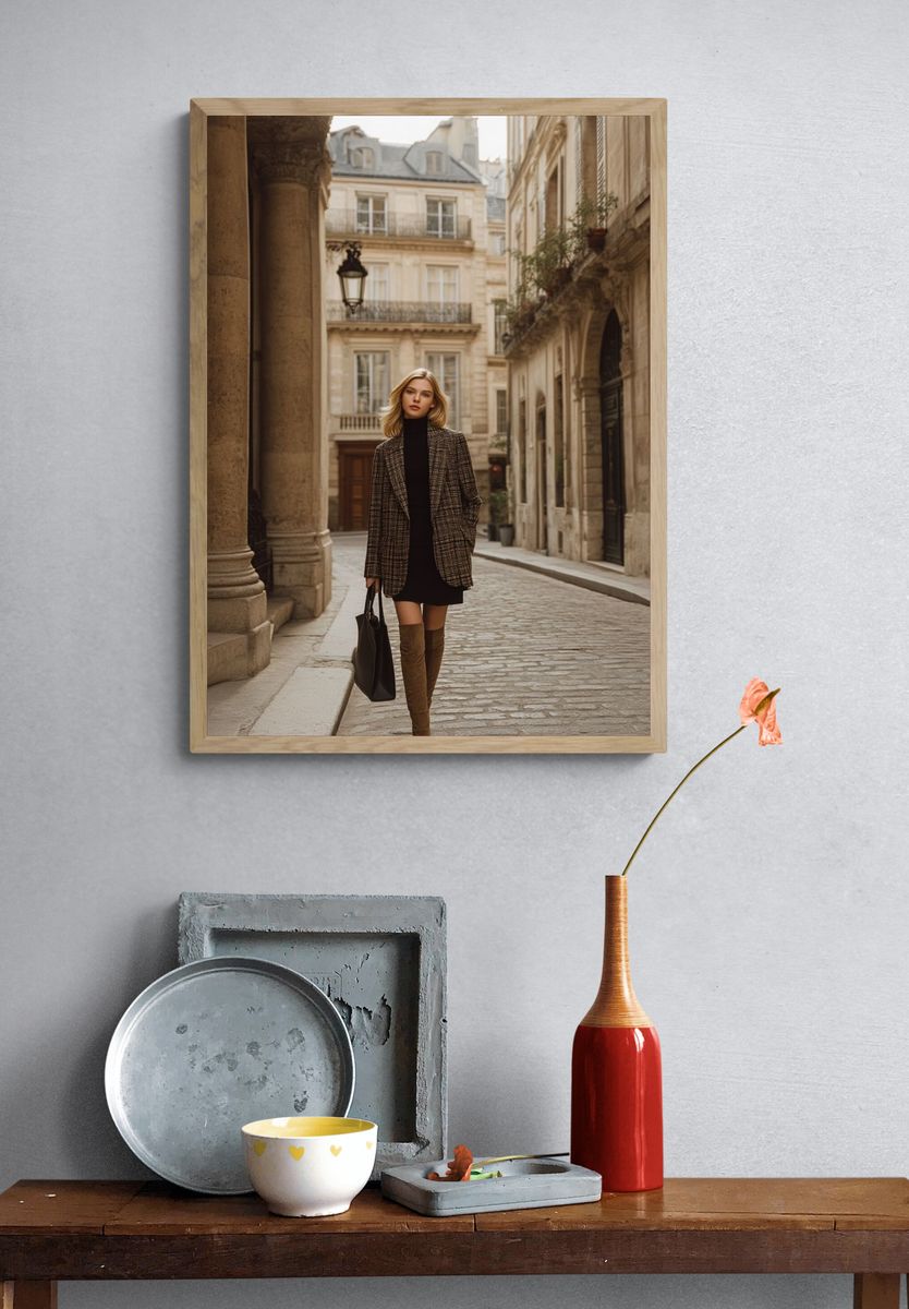 Paris Street Fashion Photography Poster. — room view 3