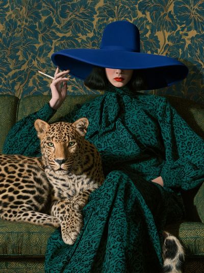 Leopard Lady Fashion Poster.