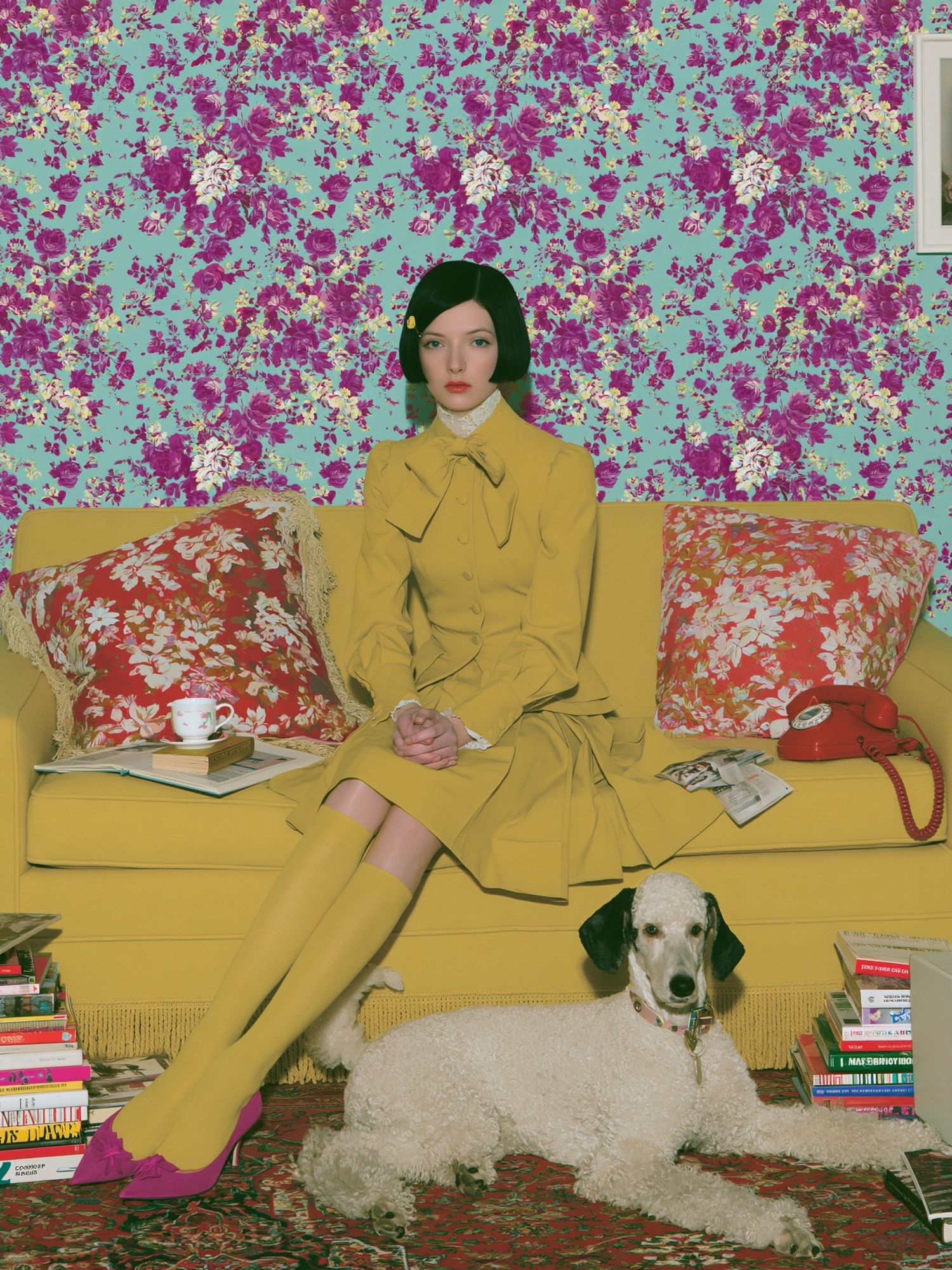 Retro Living Room Portrait Poster. poster — photography art
