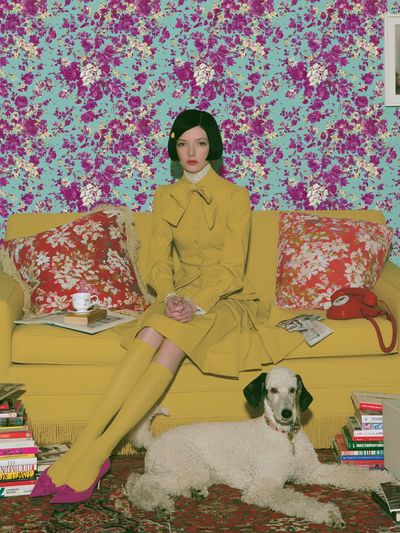 Retro Living Room Portrait Poster.