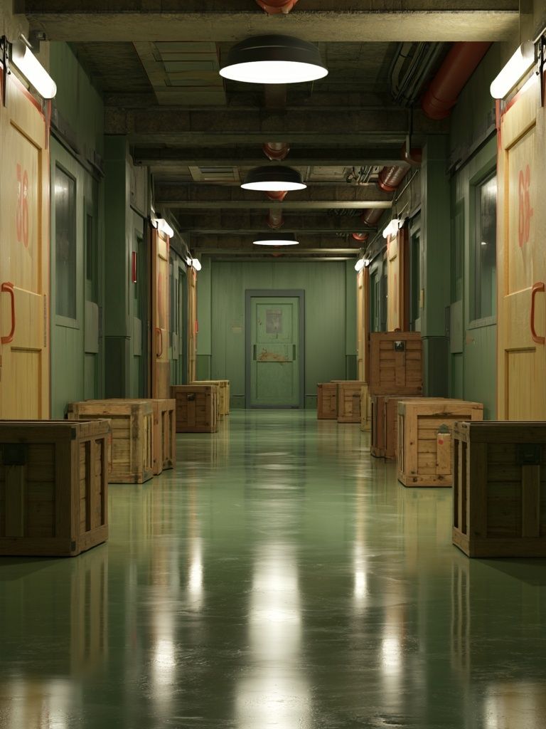 Industrial Corridor Photography Poster. poster — photography art