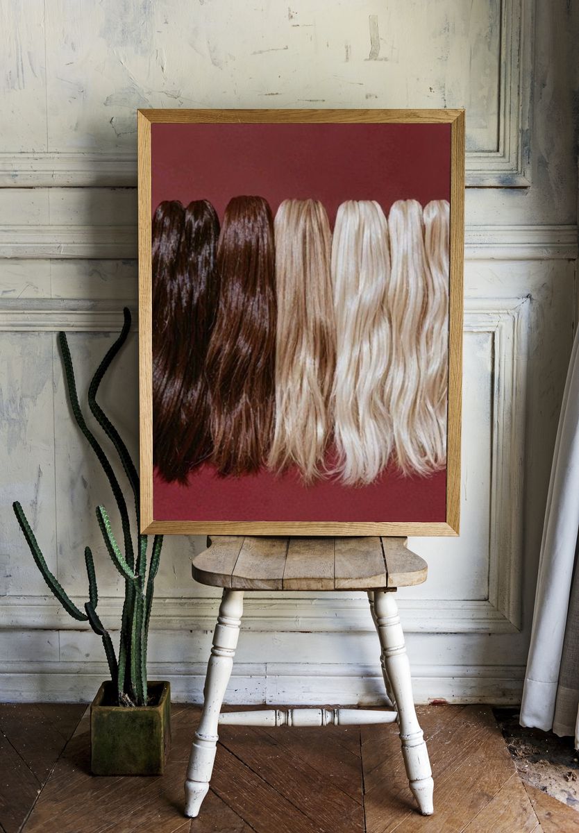 Hair Color Study Photography Print. room preview