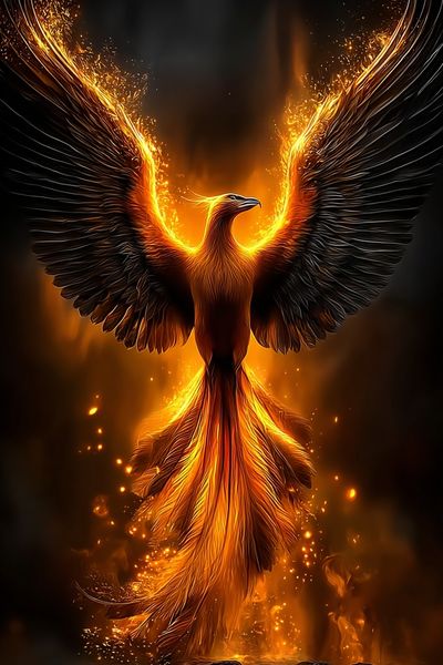 Phoenix Rising — Fantasy Art Print. poster