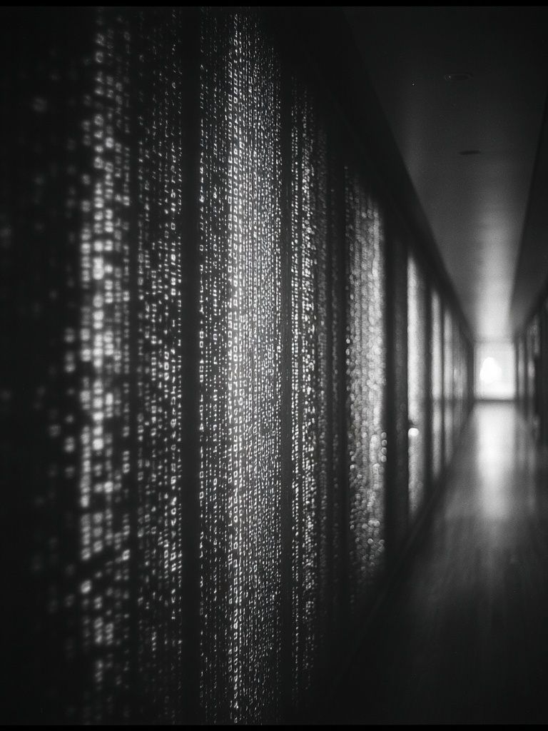 Monochrome Light Corridor Print. poster detail