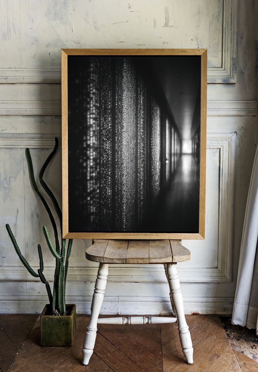 Monochrome Light Corridor Print. — room view 1