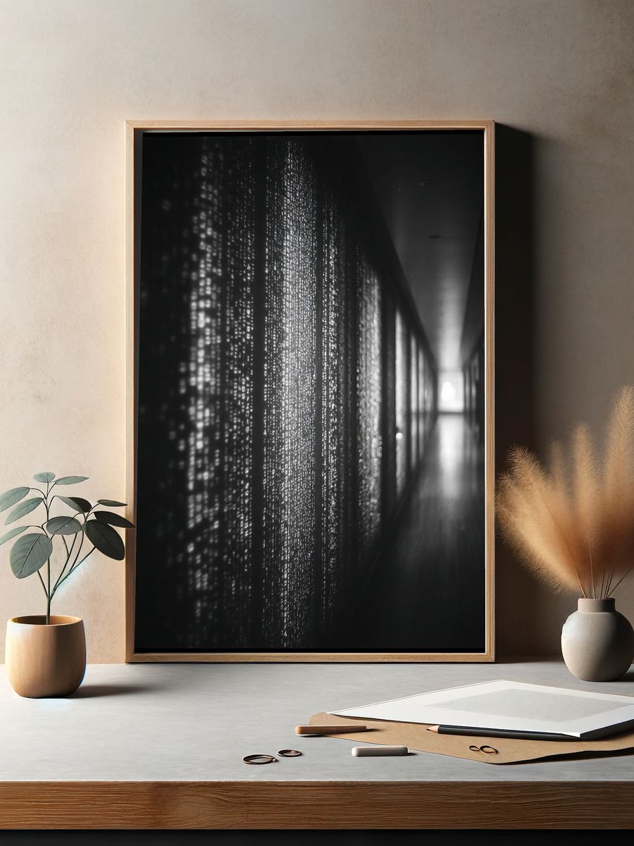 Monochrome Light Corridor Print. — room view 2