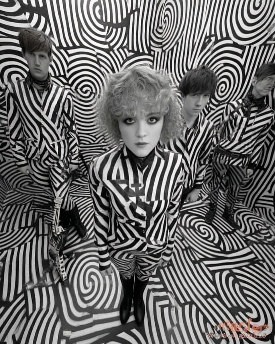 Black and White Psychedelic Band Poster. poster detail