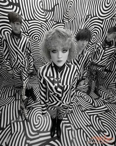 Black and White Psychedelic Band Poster. poster