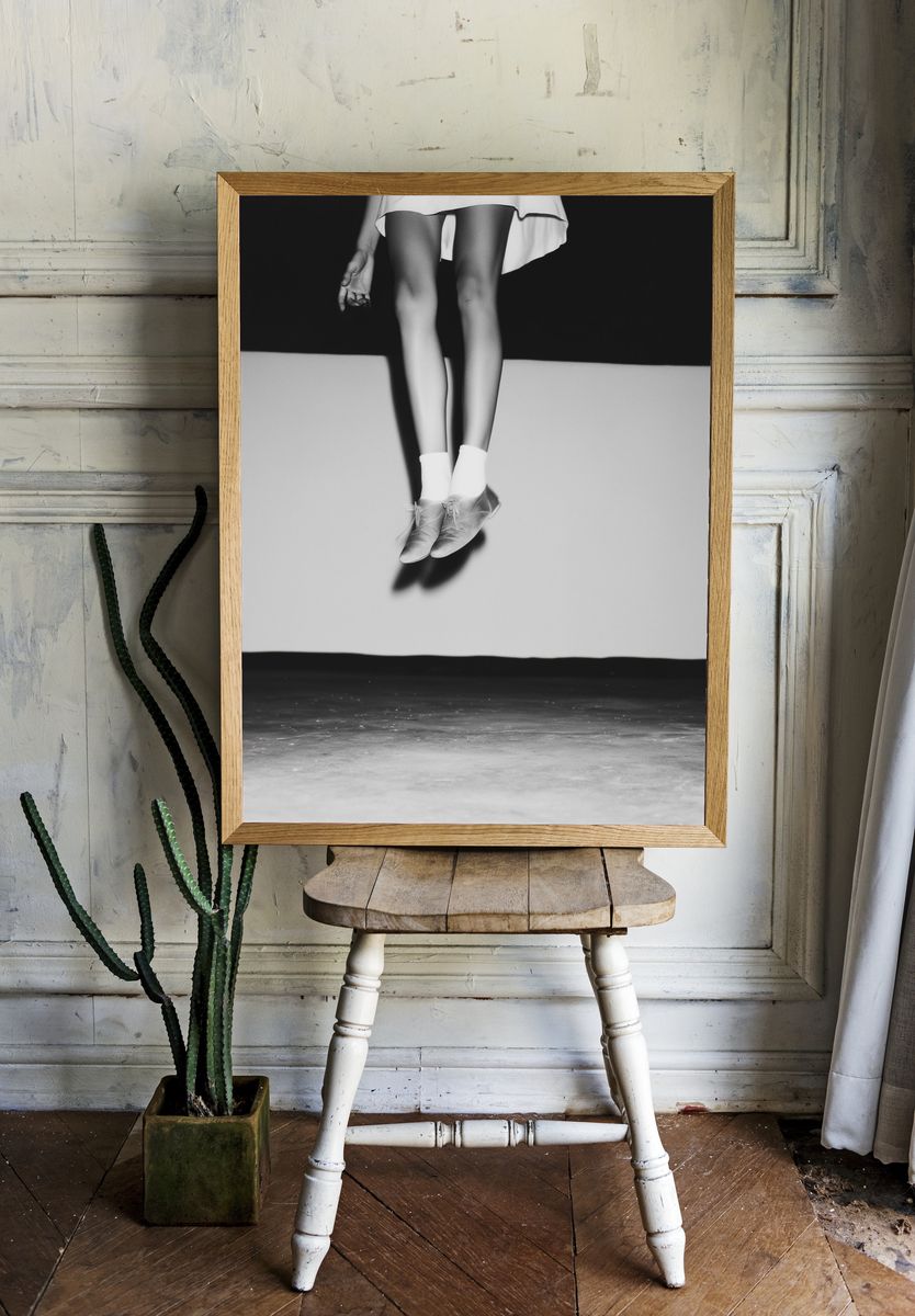 Ballet Legs Black-White Poster. room preview